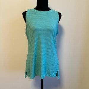 *ATHLETIC* Teal x White Activewear Top Size Medium (8-10)